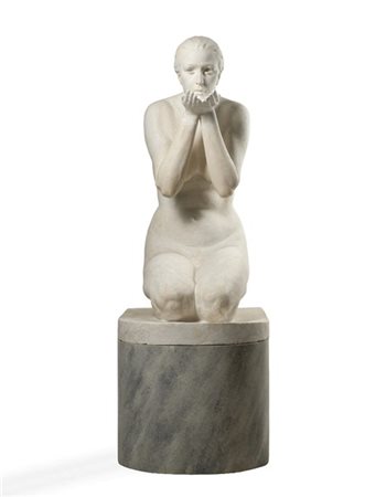 Ottone Zorlini "Il soffio" 1929
scultura in gesso (cm 125x95x60) su base in legn