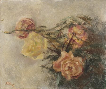 Anselmo Bucci "Rose" 1945
olio su compensato (cm 50x60)
firmato e datato in bass