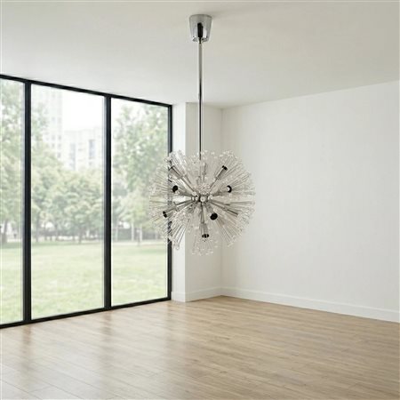 Emil Stejnar  per Rupert Nikoll - Lampadario "Dandelion" sputnik, 1950s/Anni 60