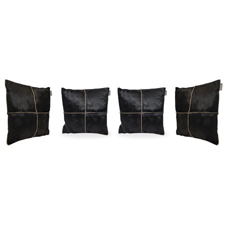 Rodolfo Dordoni per  Minotti - 4 cuscini mod. Braque, interamente in cavallino nero