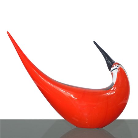 Gabbiano in vetro sommerso rosso, Venezia