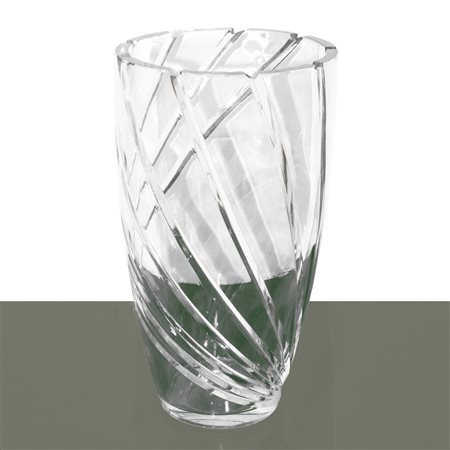 Vaso in cristallo molato e intagliato