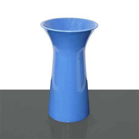 Vaso in ceramica lucida azzurra