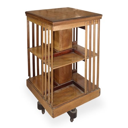 Libreria girevole in legno