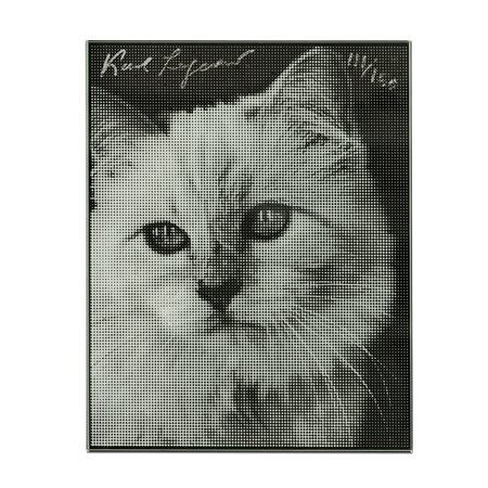 Karl Lagerfeld 'Choupette' Lastra rettangolare in vetro con decoro...