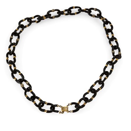 Archimede Seguso Collana in vetro Marchio 'AS' sulla clip di chiusura. Anni...