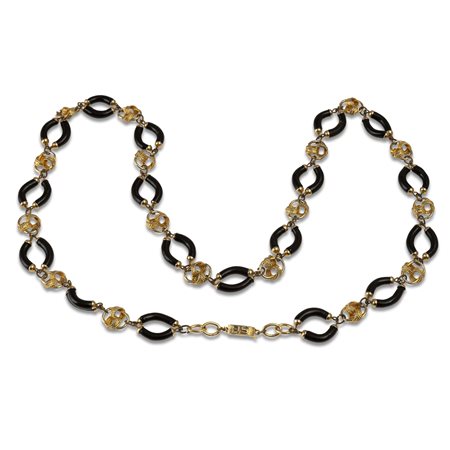 Archimede Seguso Collana in vetro Marchio 'AS' sulla clip di chiusura. Anni...