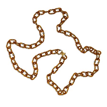 Archimede Seguso Collana in vetro Marchio 'AS' sulla clip di chiusura. Anni...