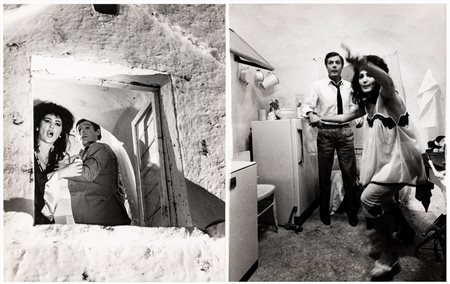 Tazio Secchiaroli 1925-1998 lotto di due fotografie Moira Orfei e Marcello...