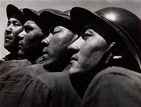 Max & Maxime Penson 1893-1959 Soldiers, Uzbekistan 1938 stampa alla gelatina...