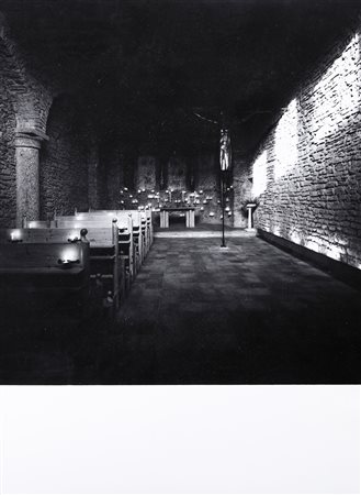 Ugo Mulas 1928-1973 Campanone della Brianza. Interno, cappella stampa vintage...