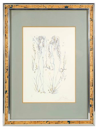Salvador Dalì (Figueres, 11/05/1904 - Figueres, 23/01/1989) 
"Torna, torna, o Sulamita" 
Acquaforte e acquatinta su carta Cm lastra: 39x24