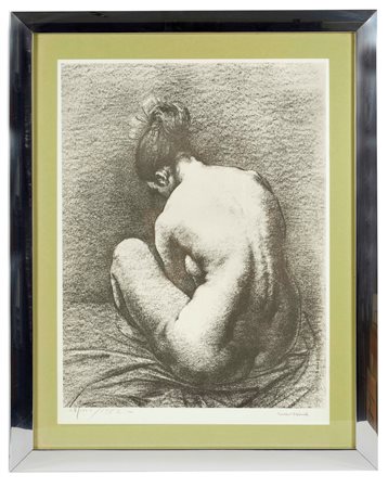 Francesco Messina (Linguaglossa, 15/12/1900 - Milano, 13/09/1995) 
"Nudo di spalle" 1962
Litografia a colori su carta Cm lastra: 58x44,5