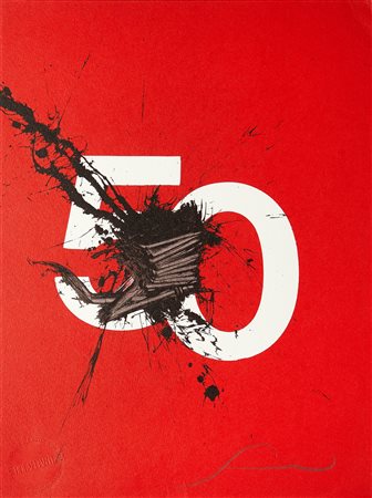 Emilio Scanavino (Genova, 28/02/1922 - Milano, 28/11/1986) 
"Senza titolo" 
Fotolito Cm 28x21