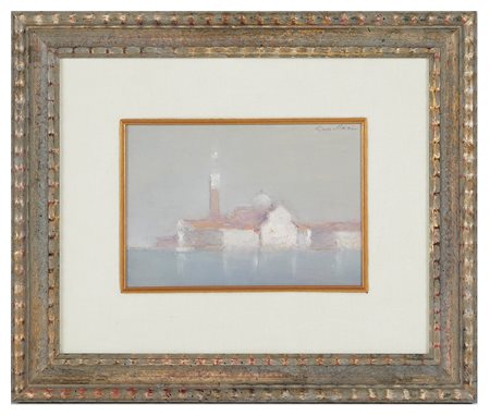 Norma Mascellani (Bologna, 03/07/1909 - Bologna, 07/12/2009) 
"San Giorgio" 
Olio su tavola Cm 13x18