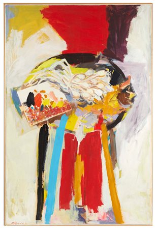 Michele Salemi (Brindisi, 1942 - Bologna, 2013) 
"Agli e tavolozza" 1987
Olio su tela Cm 120x80