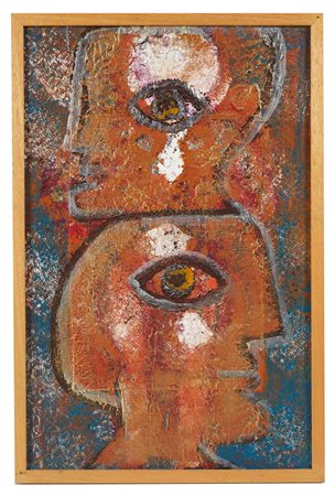 Gianpaolo Berto (Adria, 1940 - 2022) 
"Senza titolo" 1993
 Olio su tavola Cm 50x33