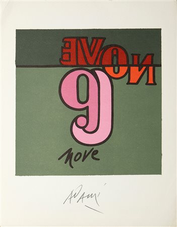 Valerio Adami (Bologna, 17/03/1935 - ) 
"Senza titolo" 
Riproduzione fotolitografica a 7 colori offset Cm 30x23,5