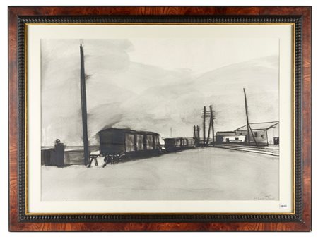 Enotrio (Buenos Aires, 11/05/1920 - Pizzo, 21/08/1989) 
"Periferia" 
China su carta Cm 54x75