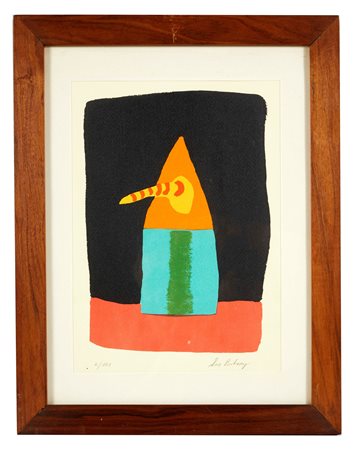 Sue Bitney (Seattle, 1942 - ) 
"Senza titolo" 
Litografia a colori su carta Cm 28x20,5