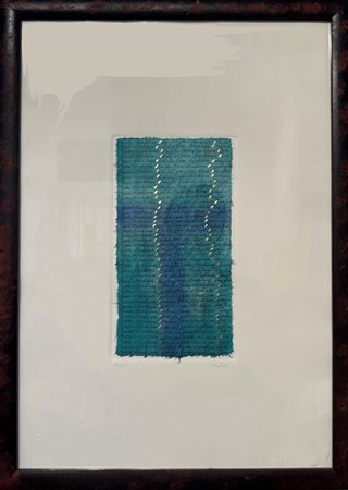 Greta Schödl (Hollabrunn, 1929 - ) 
"Senza titolo" 
Incisione e tecnica mista su carta Cm lastra 24,5x13,5