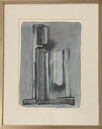 Mario Nanni (Castellina in chianti, 1922 - Bologna, 2019) 
"Composizione" 
Acquerello su carta  Cm 50x35