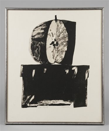 Janez Bernik (Lubiana, 1933 -  Prebold, 2016) 
"Jabolko" 1970
Litografia a colori su carta Cm 75x65