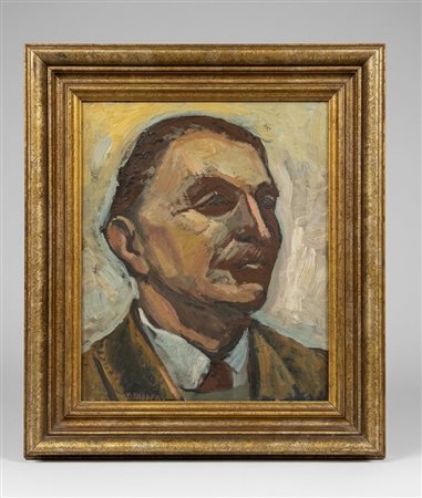 Omero Taddeini (Montespertoli, 1901 - Roma, 1978) 
"Ritratto maschile" 
 Olio su tavola Cm 35,5x29