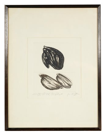 Luciano  De Vita (Ancona, 24/05/1929 - Bologna ,  14/10/1992) 
"Senza titolo" 
Incisione a colori su carta Cm lastra: 21x17