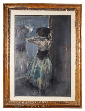 Marcello  Muccini (Roma, 5/02/1926 - Roma, 13/02/1978) 
“Figura allo specchio” 
Olio su tela Cm 100x70