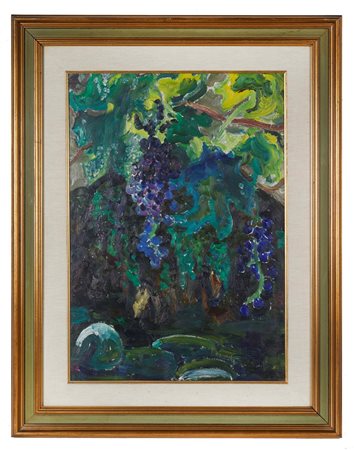 Carlo Levi (Torino, 29/11/1902 - Roma, 04/01/1975) 
“Grappolo d’uva” 1973
Olio su tela Cm 70x50