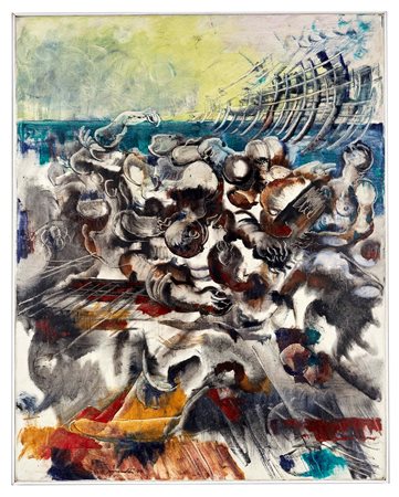 Leone Pancaldi (Bologna, 1915 - Bologna, 1995) 
“Senza titolo” 1974
Olio su tela Cm 97x76.5