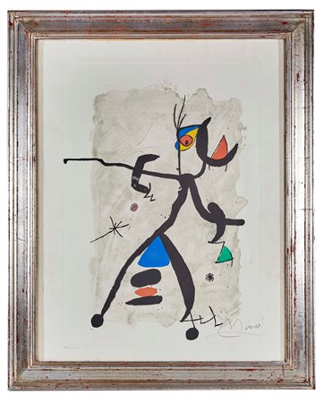 Miró (Barcellona, 20/04/1893 - Palma di Majorca, 25/12/1983) 
"Per Alberti, per la Spagna (Constellation III)" 1975
Acquaforte su carta Cm foglio: 90x65,5; lastra 77x55