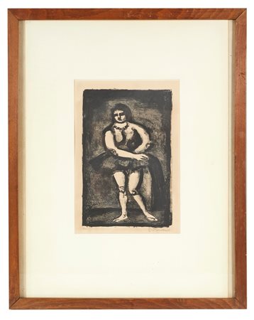 Georges Henri Rouault (Parigi, 27/05/1871 - Parigi, 13/02/1958) 
"L'ecuyère" 1926
Litografia a colori su carta Cm 38x25,5