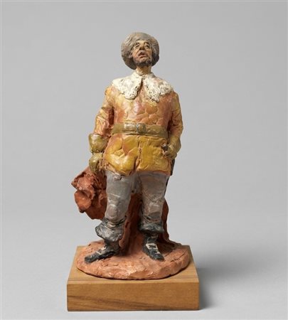 Cleto Tomba (Castel San Pietro Terme, 19/08/1898 - Bologna, 29/11/1987) 
“Figura” 
Scultura in terracotta policroma Cm 19x10x10 