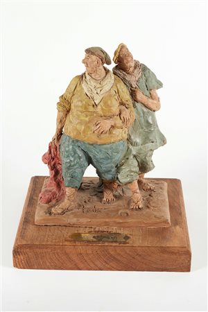 Cleto Tomba (Castel San Pietro Terme, 19/08/1898 - Bologna, 29/11/1987) 
Scultura 
Scultura in terracotta policroma Cm 20x18x15