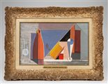 Mario Tozzi (Fossombrone, 30/10/1895 - Saint-Jean-du-Gard, 08/09/1979) 
"Il balcone sul mare" 1964
Olio su tela Cm 33x55