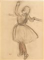 Hilaire-Germain Edgar Degas (attribuito a) (Parigi, 19/07/1834 - Parigi, 27/09/1917) 
"Ballerina" 1880 - 1890
Matita e pastello su carta Cm 26,1x19,7