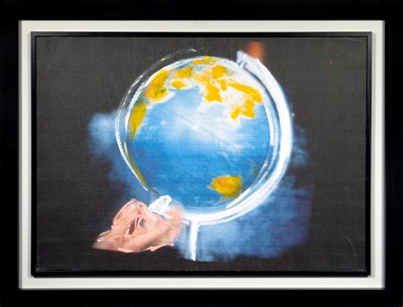 Mario Schifano (Homs, 1934 - Roma, 1998) 
Senza Titolo 1990/1997
Acrilico su tela preparata al computer 70x100 cm 