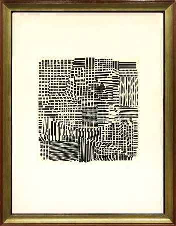 Victor Vasarely (Pècs, 1906 - Parigi, 1997) 
Koma Pos 1972
acquaforte acquatinta su carta 71,8x52,8 cm