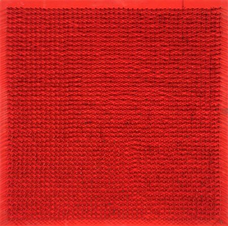 Bernard Aubertin (Fontenay-aux-Roses, 1934 - Reutlingen, 2015) 
Tableau Clous 1970
Chiodi su tavola 50x50 cm