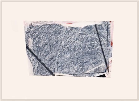 Rodolfo Aricò (Milano, 1930 - Milano, 2002) 
Senza titolo 1989
Tecnica mista su carta applicata su cartoncino 28,5x46,3 cm