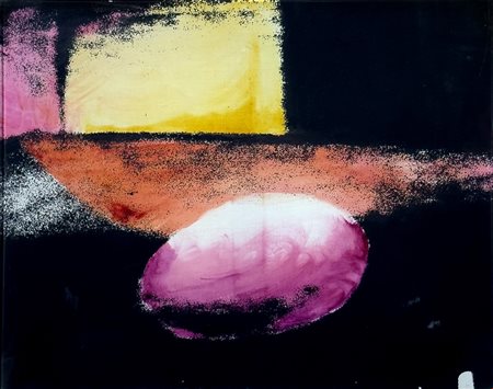 Mario Schifano (Homs, 1934 - Roma, 1998) 
Senza Titolo 1970
smalto su tela emulsionata, perspex 60x80 cm 