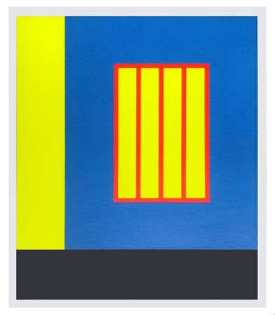 Peter  Halley  
Blue Prison 1999
Acrilico, acrilico day-glo e roll-a-tex su tela 121,9x101,6 cm