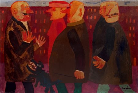 Franz Borghese (Roma, 1941 - Roma, 2005) 
Senza titolo Anni novanta
Olio su tela 50x70 cm