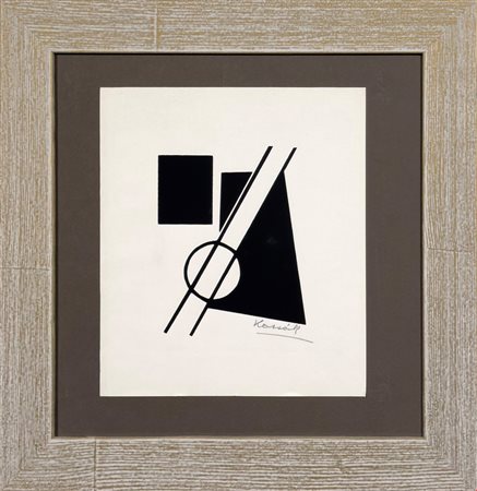 Lajos Kassak (1887 - 1967) 
Abstrakte form 1959
Litografia su carta 25x22 cm