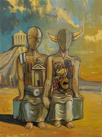 Fabrizio  Spadini  
Vestigia del futuro 2020
olio su tela 40x30 cm