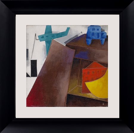 Emilio Tadini  
L'armadio magico Anni ottanta
olio su tela 40x40 cm