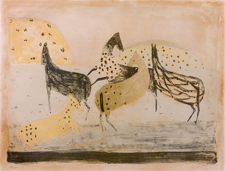Anton Zoran Music (1909-2005) Cavallini, 1953 Litografia su carta, es. 10/200...