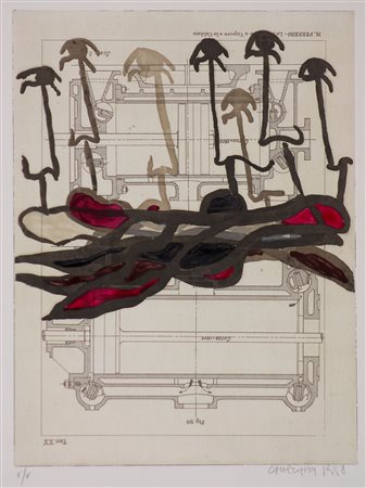 Carol Rama (1918-2015) Le Malelingue (M.I.8, cat. n. 49), 1998 Smalti su...